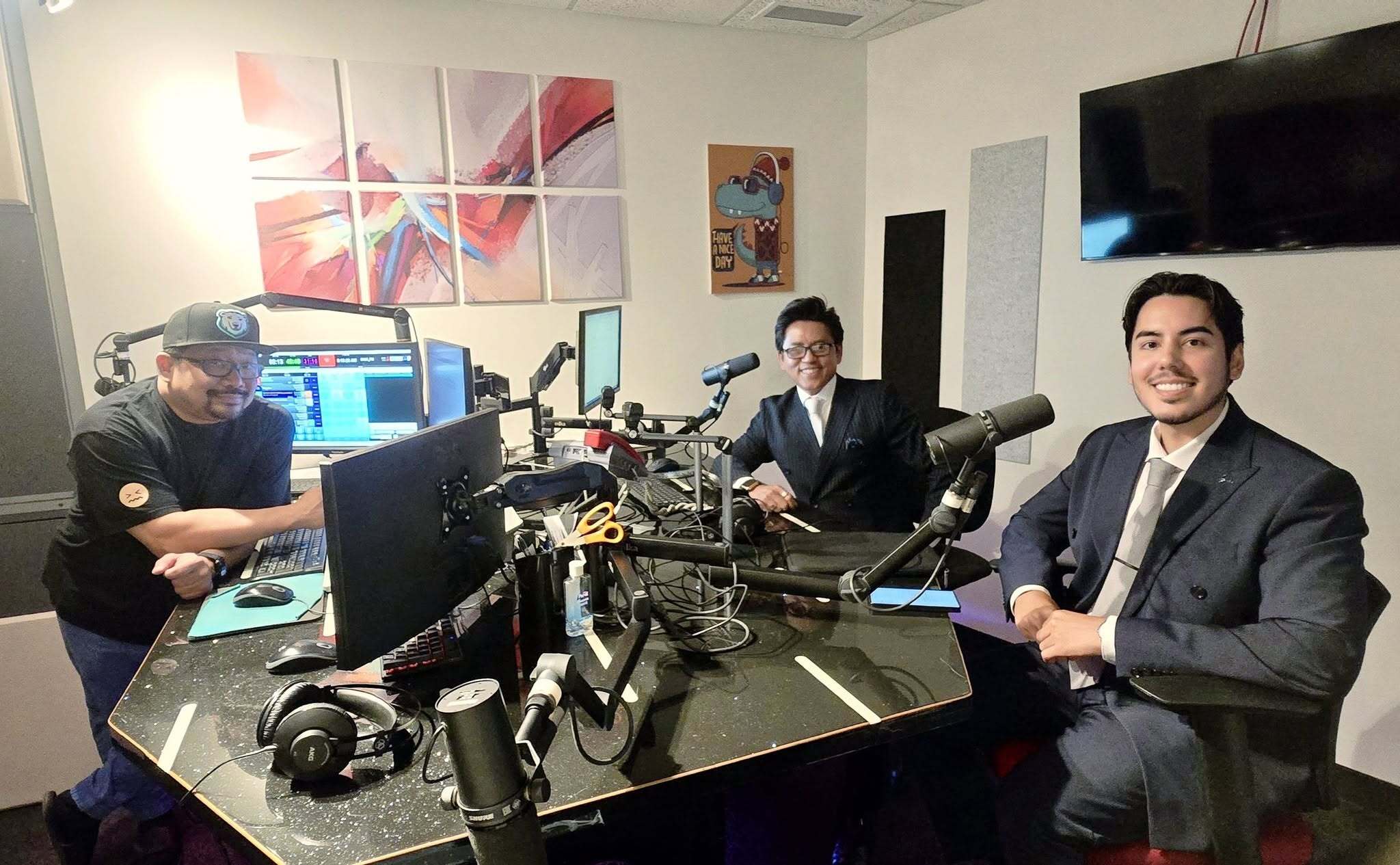 Duque Immigration on air with Chester and Donna at CKJS 92.7 Radio