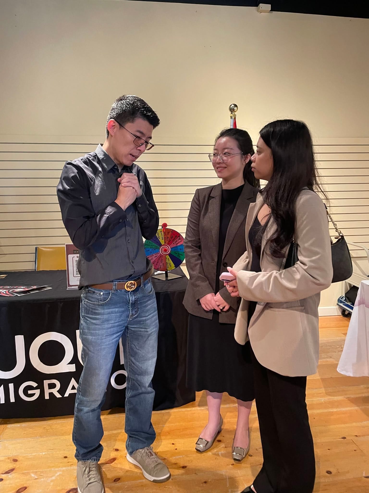 Duque Immigration booth at the event