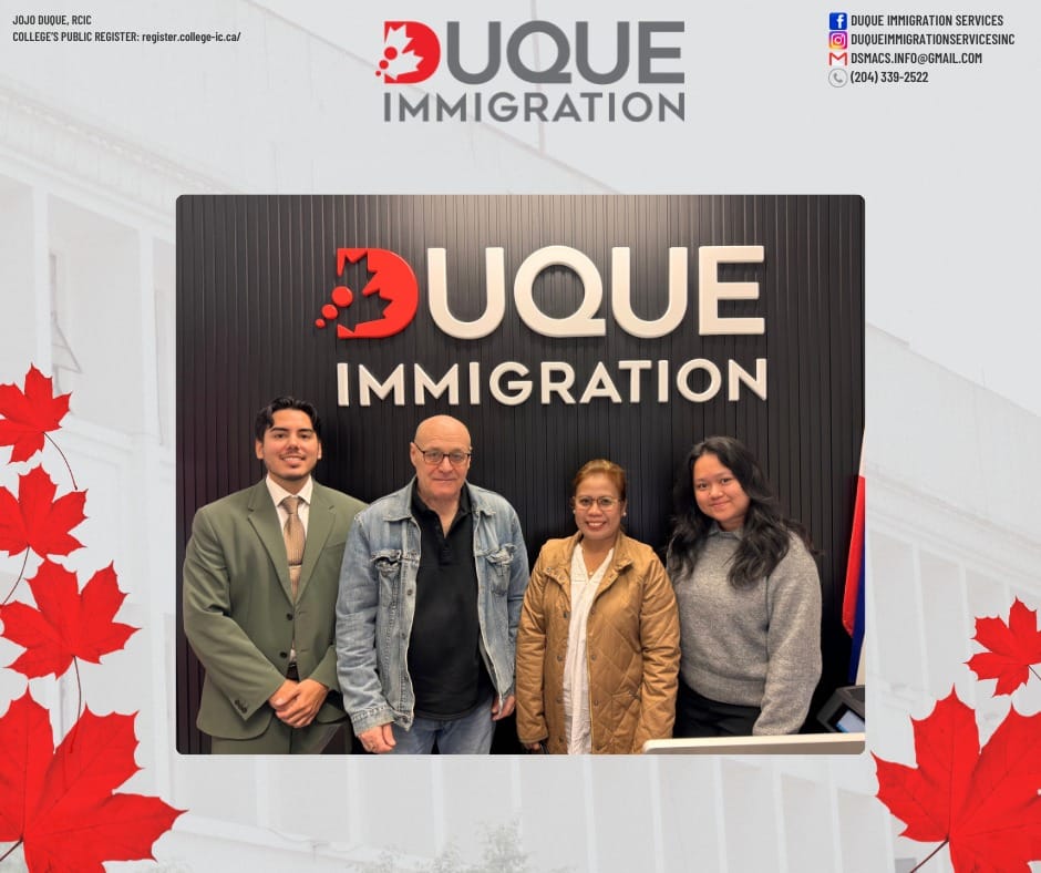 Welcome to Canada, Ms. Celerina Suarez